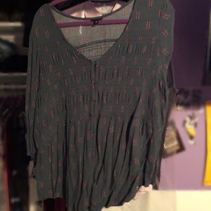 Torrid shirt, tribal print size 3